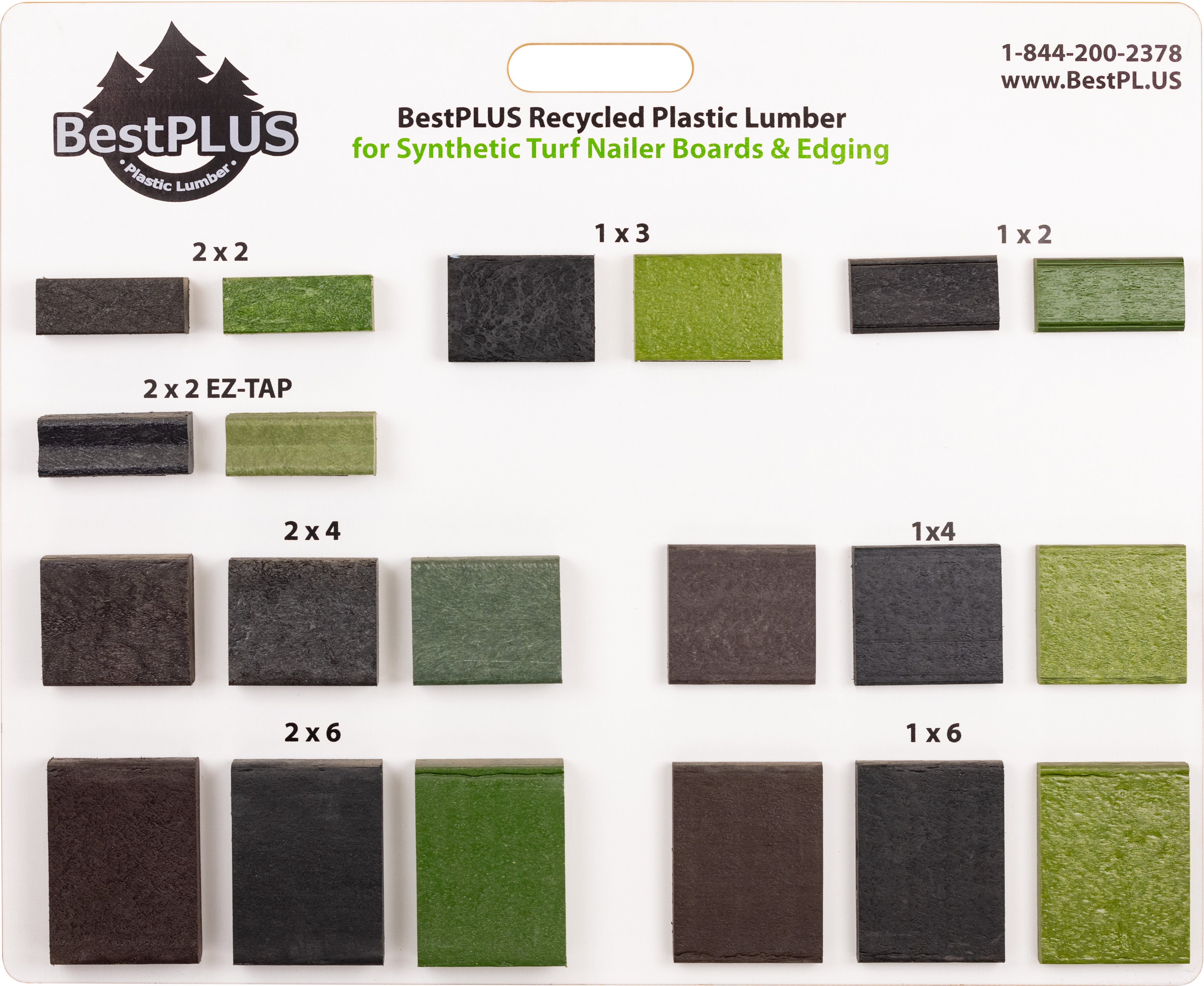 Recycled Plastic Lumber Sample Board