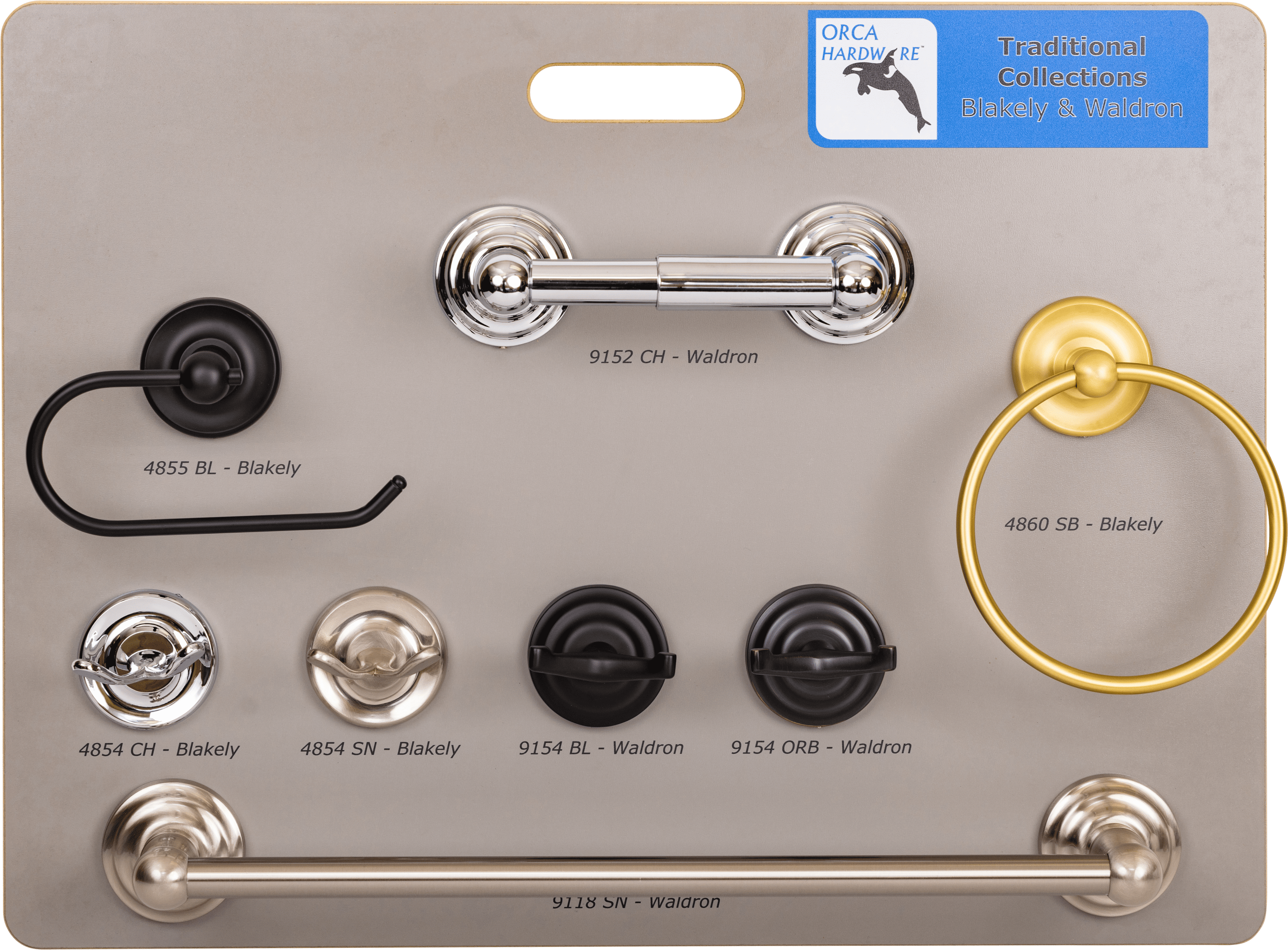 Hardware Fixtures Sample Board