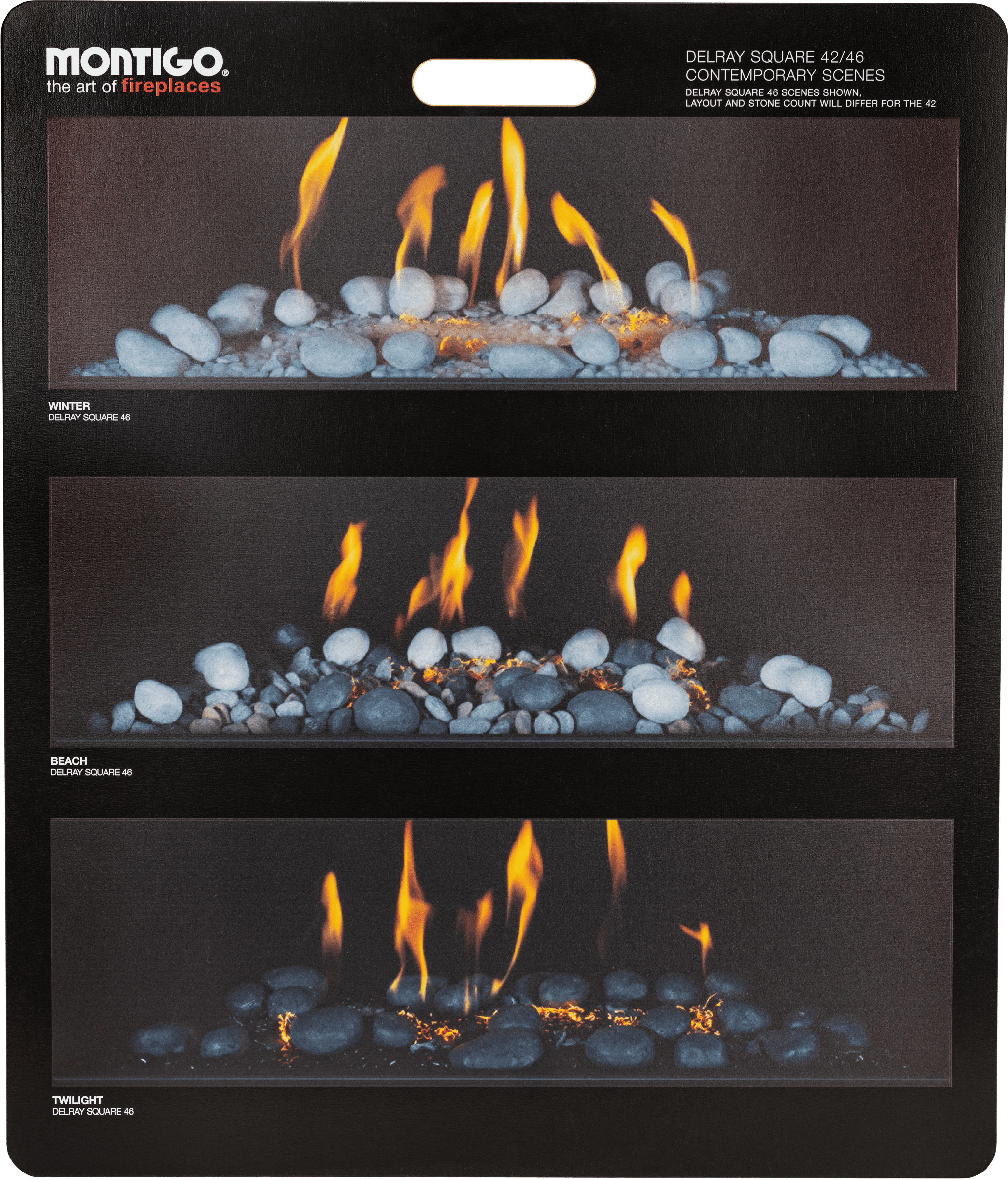 Gas Fireplace Stones Digital Board