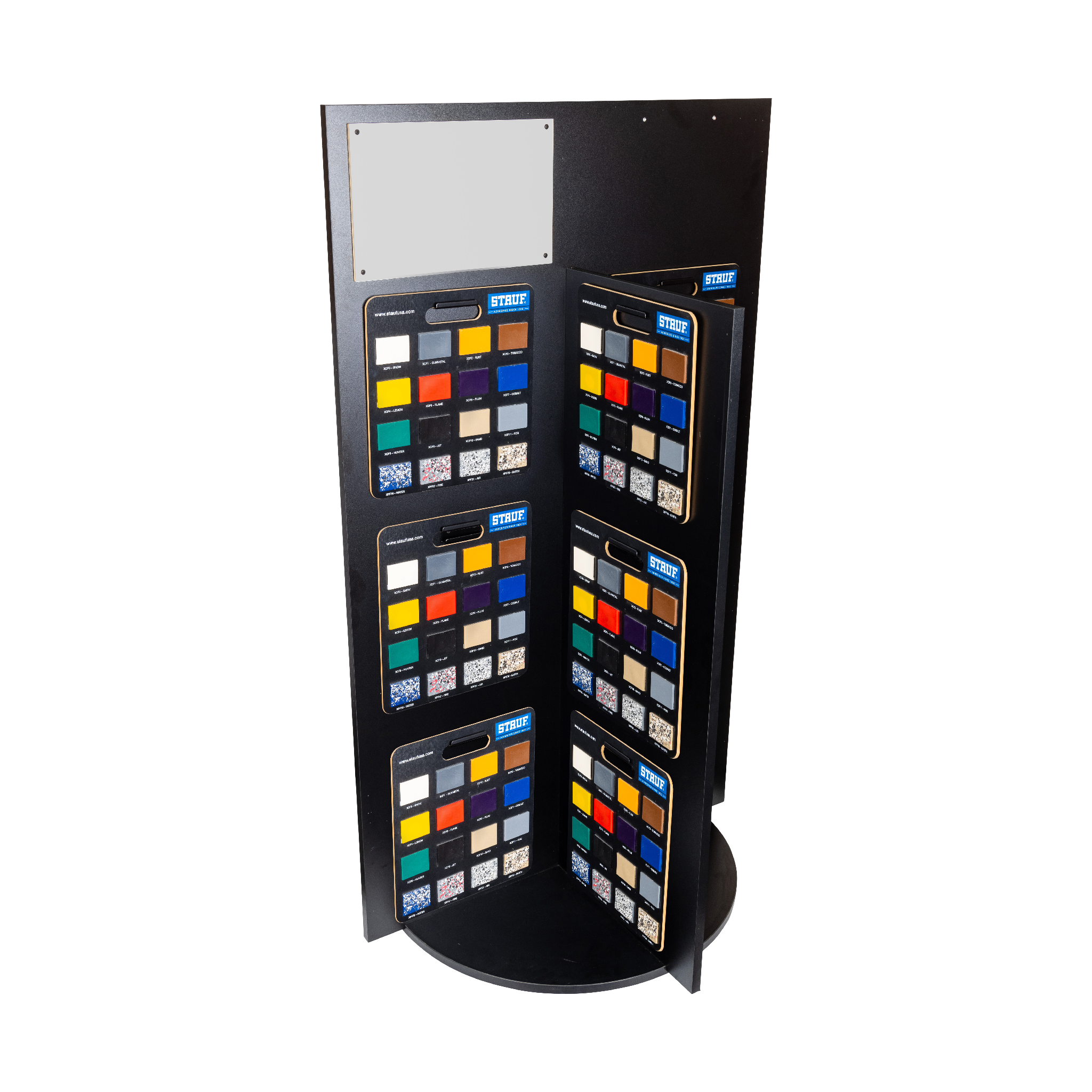 X-Display With Header | Sample Board Display Rack
