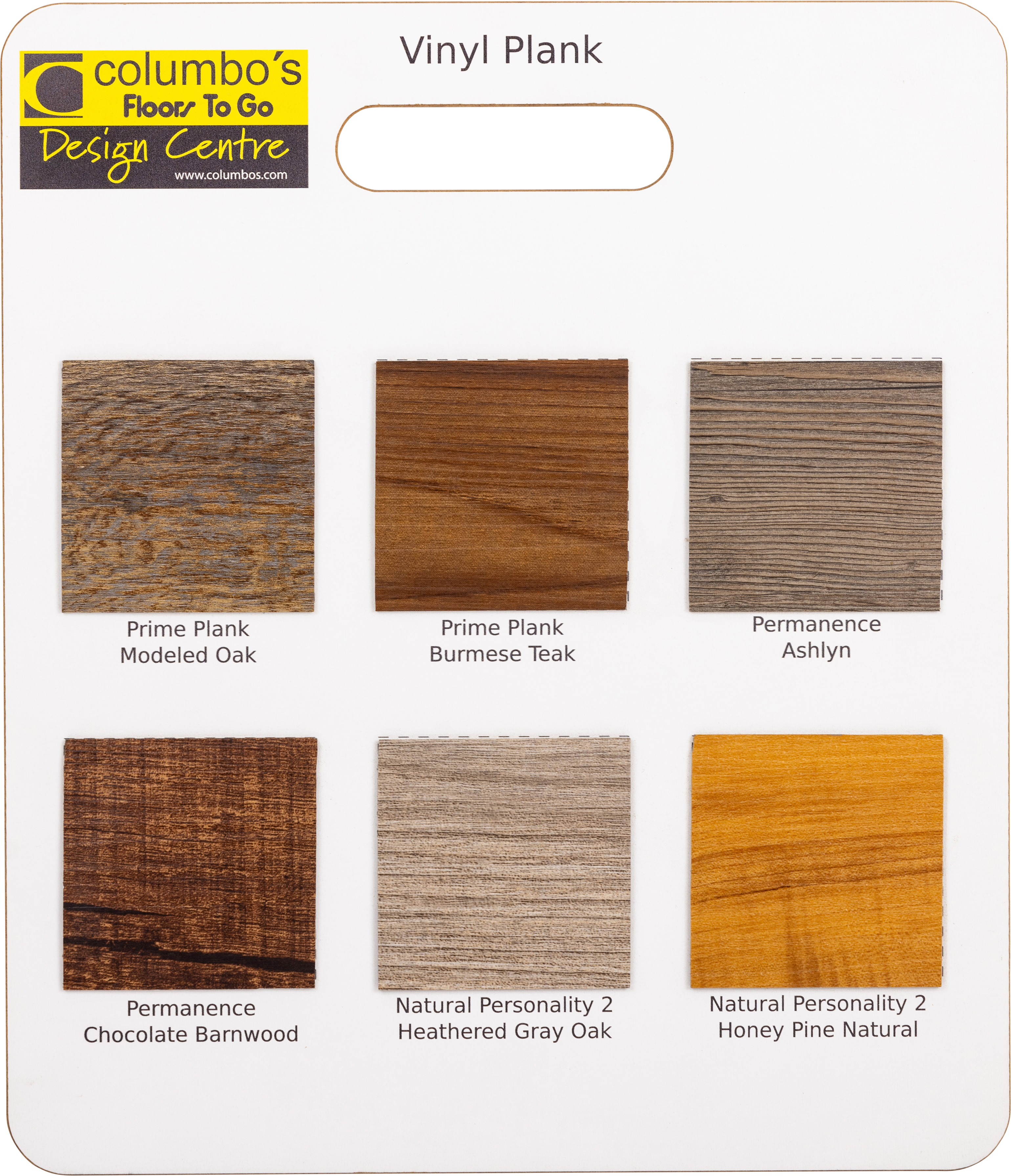 Vinyl Plank Flooring Sample Board
